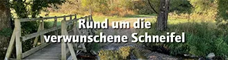 Rotenpauschale Rund um die verwunschene Schneifel, Holzbrücke über einen Bach
